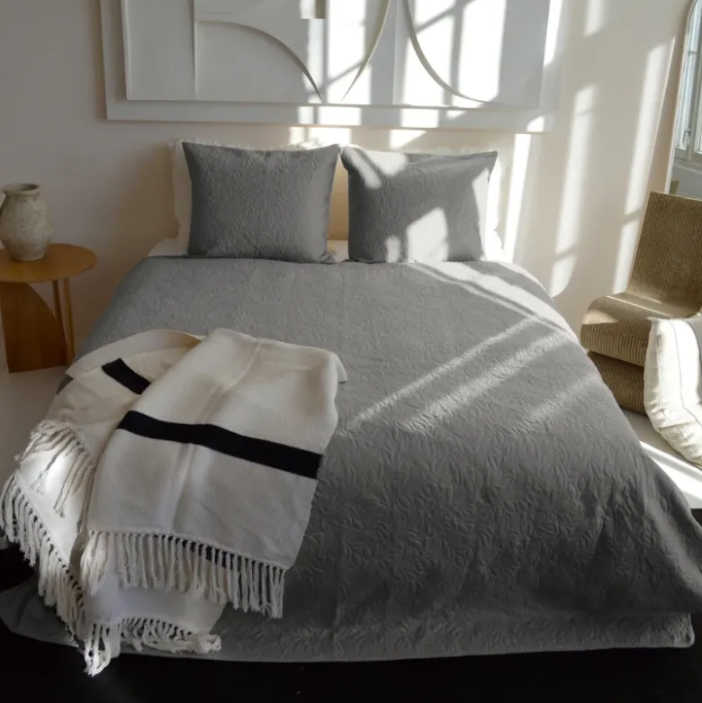 Bedsprei Flowers - Zilver