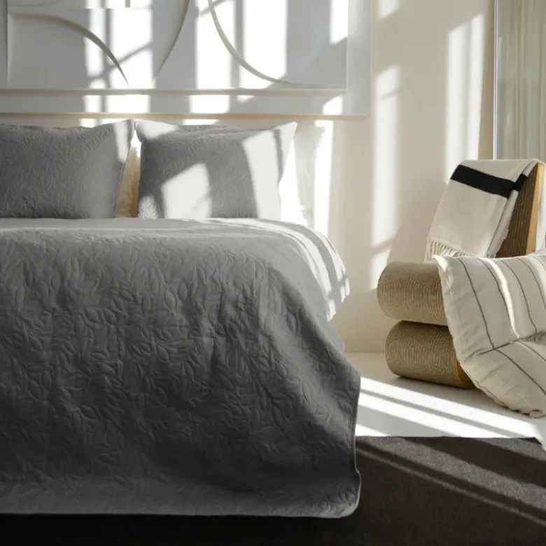 Bedsprei Flowers - Zilver