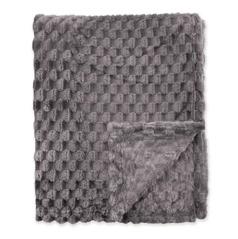 Bedsprei Fluffy Dots - Antraciet