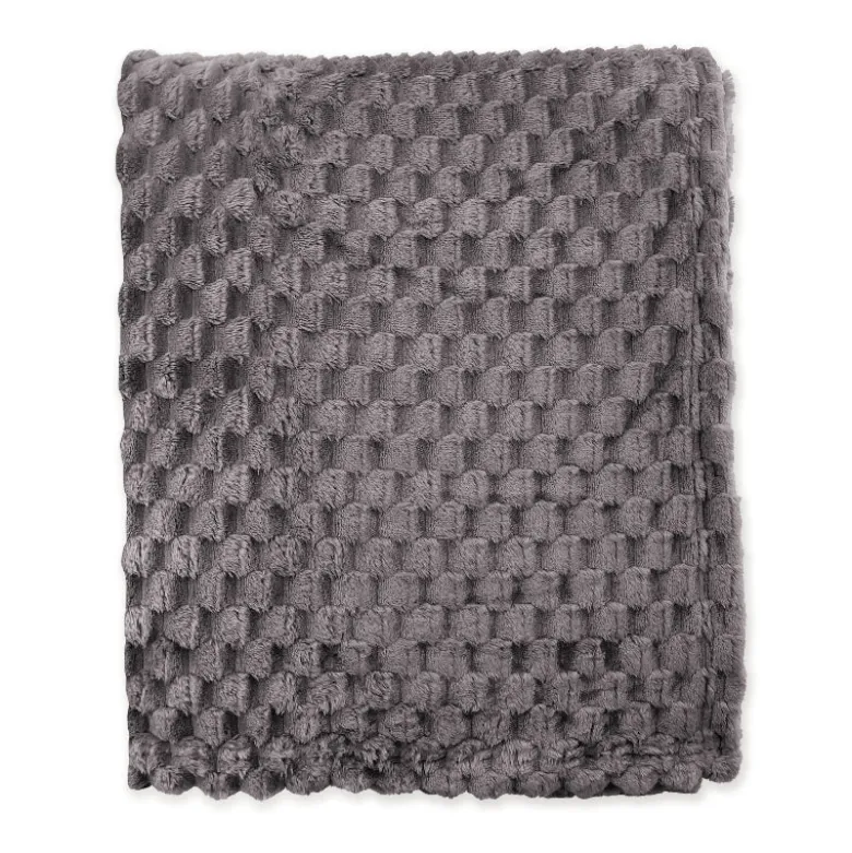 Bedsprei Fluffy Dots - Antraciet