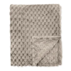 Bedsprei Fluffy Dots - Taupe