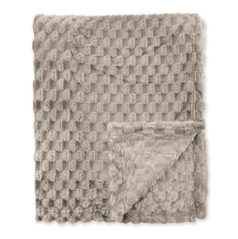 Bedsprei Fluffy Dots - Taupe