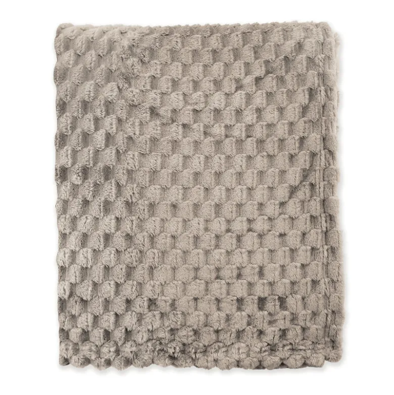 Bedsprei Fluffy Dots - Taupe