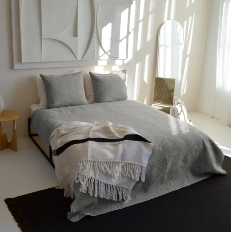 Bedsprei Layers - Zilver