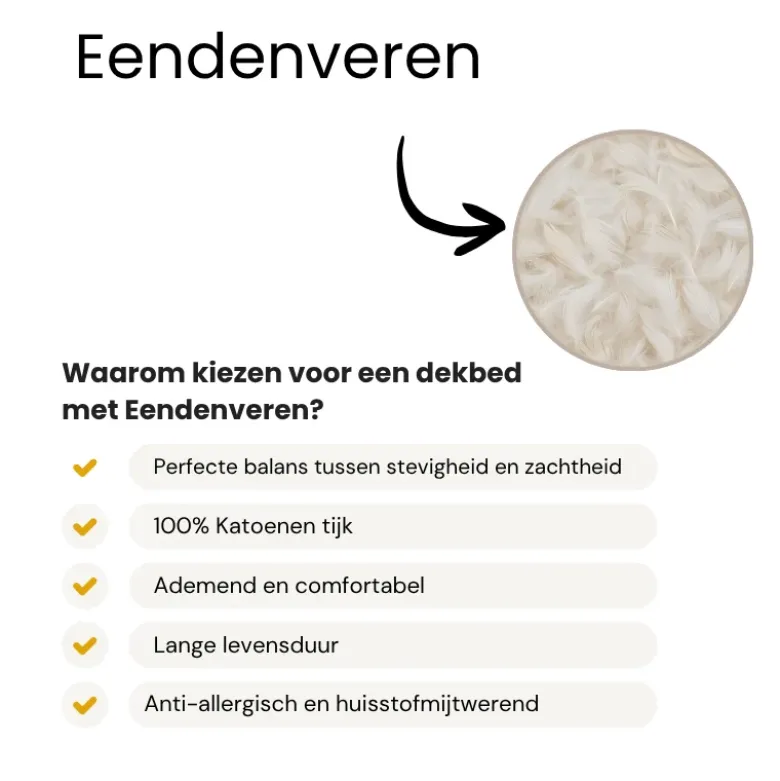 Dekbed Dons - 85% Eendenveren - 4 Seizoenen