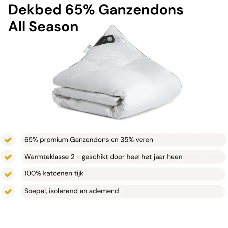 Dekbed Dons - 65% Ganzendons - All Season