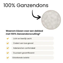 Dekbed Dons - 100% Ganzendons - 4 Seizoenen