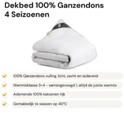 Dekbed Dons - 100% Ganzendons - 4 Seizoenen
