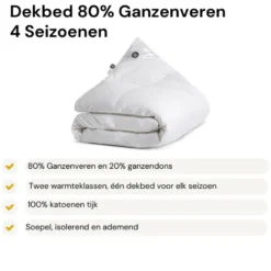 Dekbed Dons - 80% Ganzenveren - 4 Seizoenen