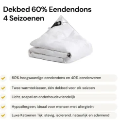 Dekbed - 60% Eendendons - 4 Seizoenen