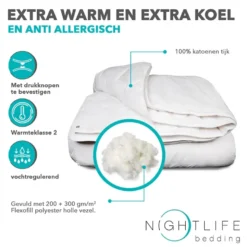 Dekbed Katoen - Comfort - 4 Seizoenen