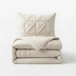 Dekbedovertrek Border Pintuck - Beige
