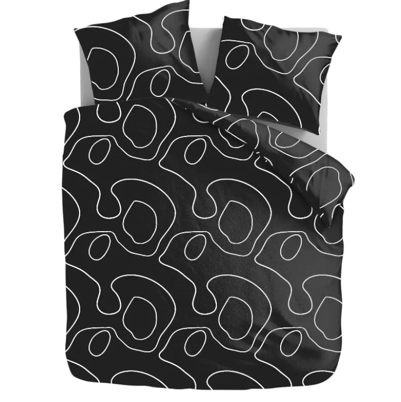 Dekbedovertrek Doodles - Zwart