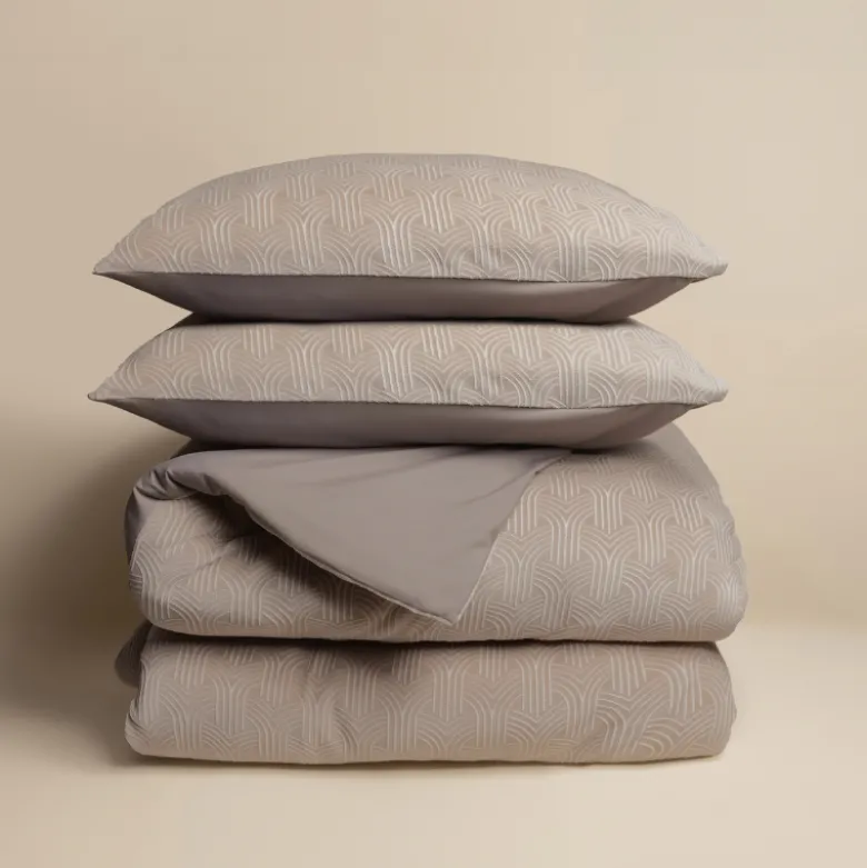 Dekbedovertrek Flanel Art - Taupe