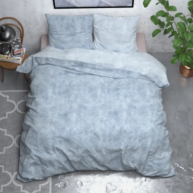 Dekbedovertrek Katoen Flanel - Washed Cotton Blauw