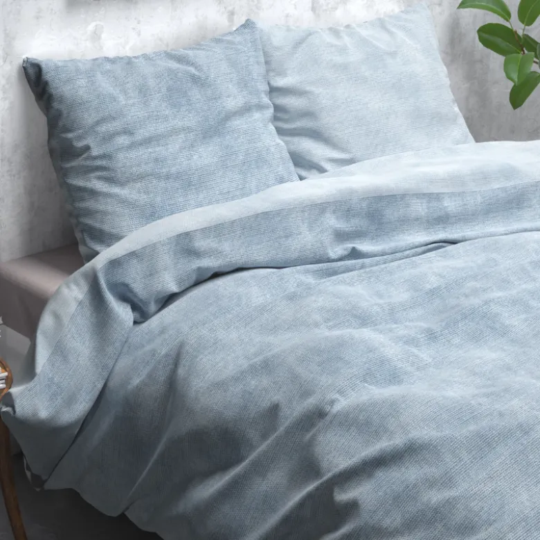 Dekbedovertrek Katoen Flanel - Washed Cotton Blauw