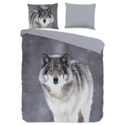 Dekbedovertrek Katoen-Flanel - Wolfie