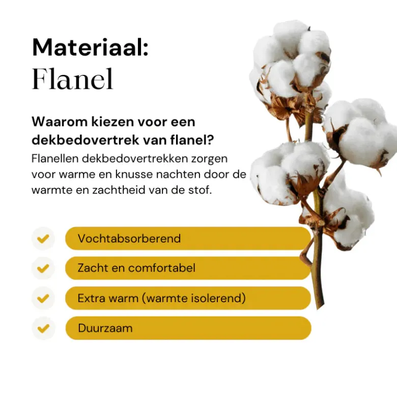 Dekbedovertrek Katoen Flanel - Uni - Antraciet