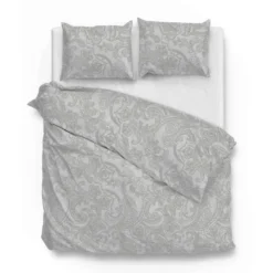 Dekbedovertrek Katoen - Paisley di Lino - Dove Grey