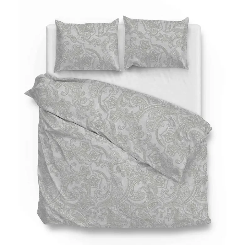 Dekbedovertrek Katoen - Paisley di Lino - Dove Grey