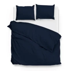 Dekbedovertrek Katoen-Satijn - Satinado - Navy Blue