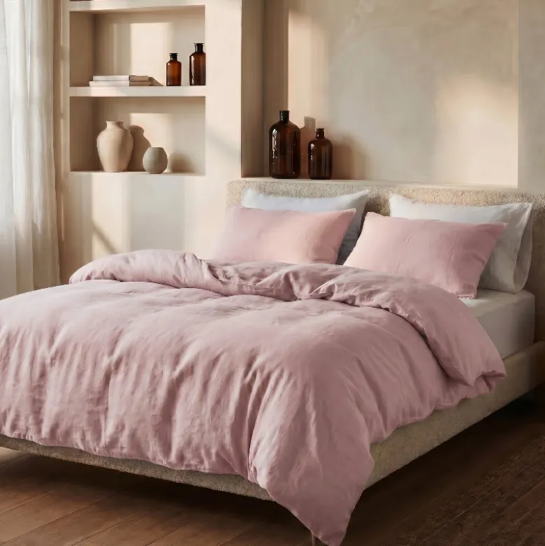Dekbedovertrek Katoen Stone Washed - Roze