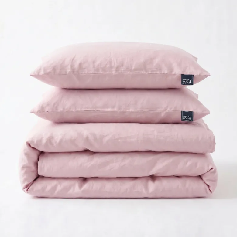 Dekbedovertrek Katoen Stone Washed - Roze