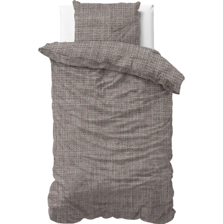 Dekbedovertrek Katoen - Vintage Bruin/Taupe
