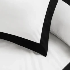 Dekbedovertrek Percale-Katoen - Hotel Emilio - Wit/Zwart
