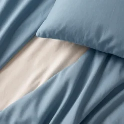 Dekbedovertrek Percale Katoen Uni - Blauw