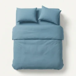 Dekbedovertrek Percale Katoen Uni - Blauw