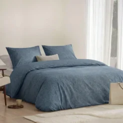 Dekbedovertrek Percale-Katoen - Stonewash Blue
