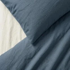 Dekbedovertrek Percale-Katoen - Stonewash Blue