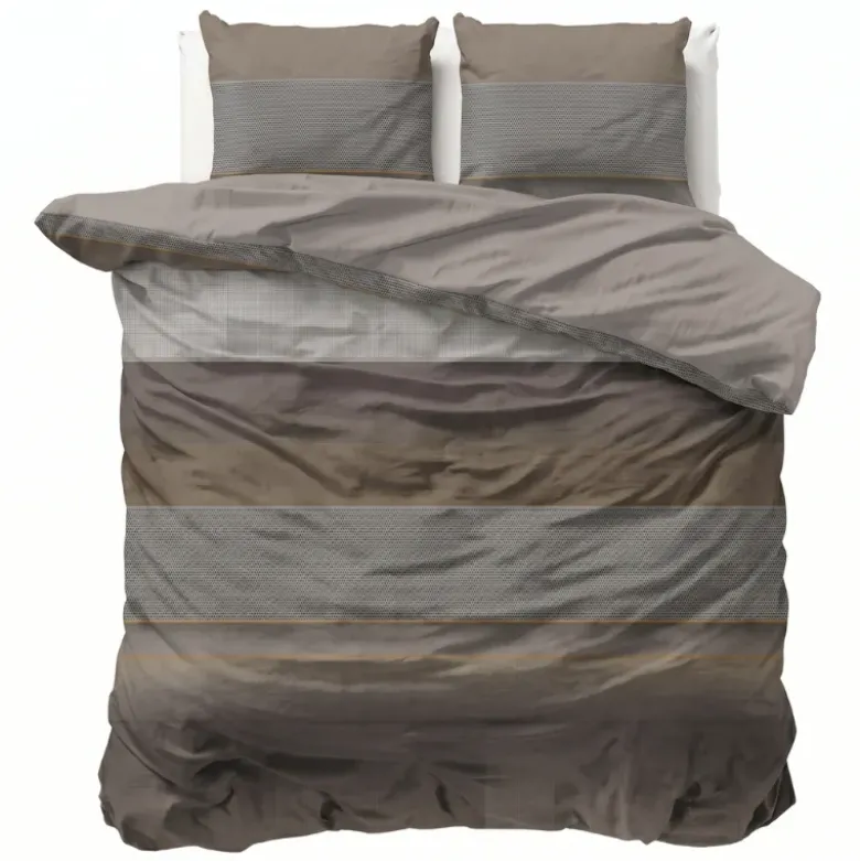 Dekbedovertrek Percale-Katoen - Stripe Geometrie