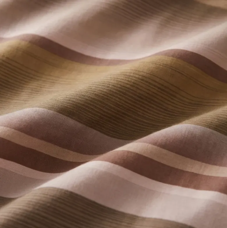 Dekbedovertrek Percale-Katoen - Stripe Kaneel
