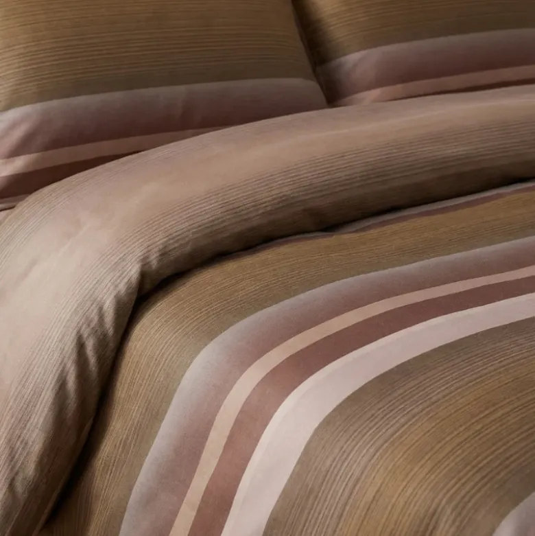 Dekbedovertrek Percale-Katoen - Stripe Kaneel