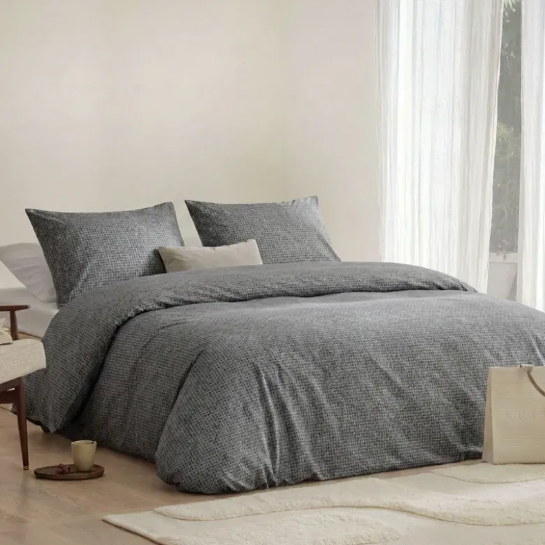Dekbedovertrek Percale-Katoen - Stonewash Grey