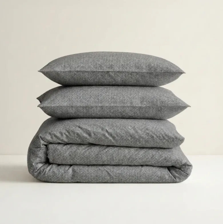 Dekbedovertrek Percale-Katoen - Stonewash Grey