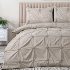 Dekbedovertrek Punch Pintuck - Taupe