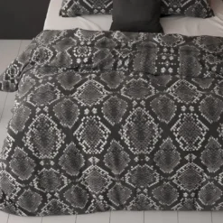 Dekbedovertrek Riley Cotton blend - Antraciet