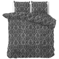 Dekbedovertrek Riley Cotton blend - Antraciet