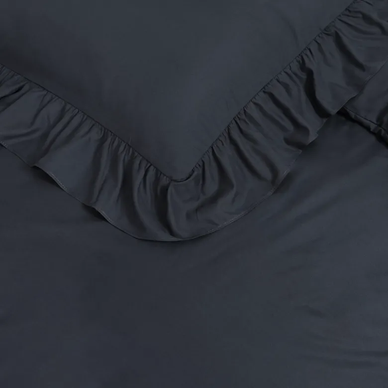 Dekbedovertrek Ruffles - Antraciet