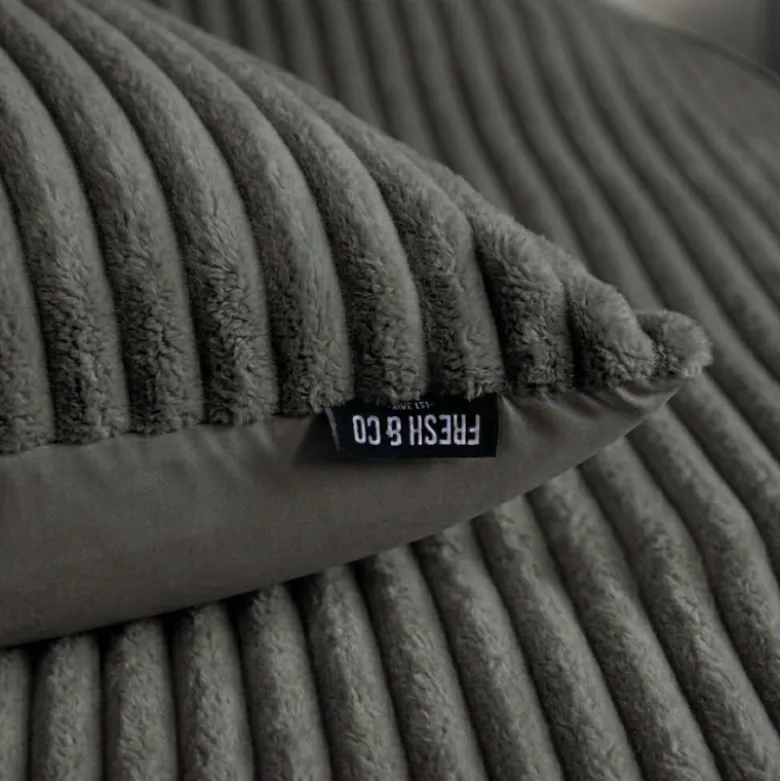 Dekbedovertrek Teddy Rib - Antraciet