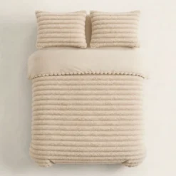 Dekbedovertrek Teddy Rib - Creme/Off White
