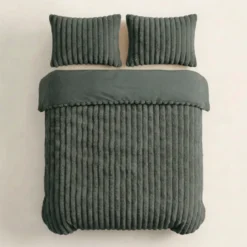 Dekbedovertrek Teddy Rib - Groen