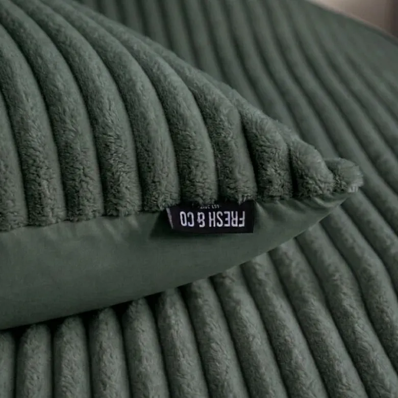 Dekbedovertrek Teddy Rib - Groen