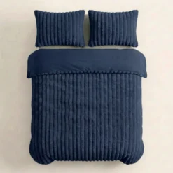 Dekbedovertrek Teddy Rib - Navy