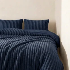 Dekbedovertrek Teddy Rib - Navy
