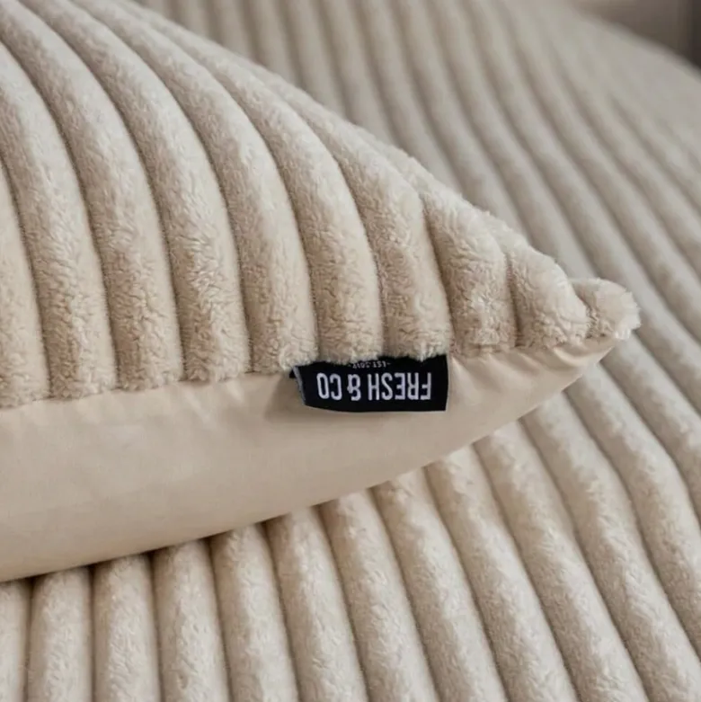 Dekbedovertrek Teddy Rib - Taupe