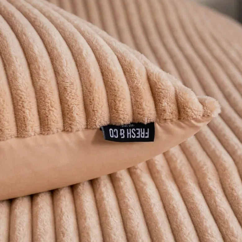 Dekbedovertrek Teddy Rib - Zacht Roze